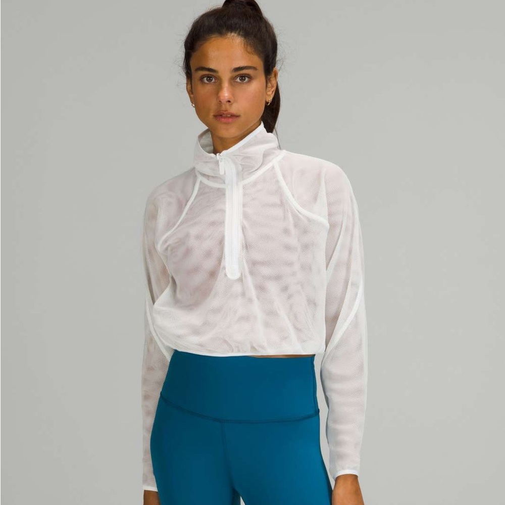 NWT lululemon mesh reversible zip up